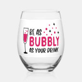 飲み物と同じくらい泡立つ ステムなしワイングラス (正面)