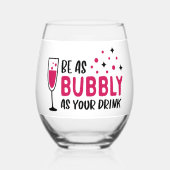 飲み物と同じくらい泡立つ ステムなしワイングラス (裏面)