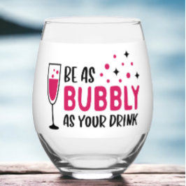 飲み物と同じくらい泡立つ ステムなしワイングラス