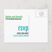 飲み物と夕食のパーティの招待状はがき インビテーションポストカード (裏面)