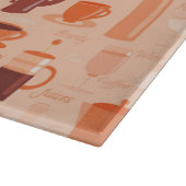 飲み物と文字 カッティングボード (角)