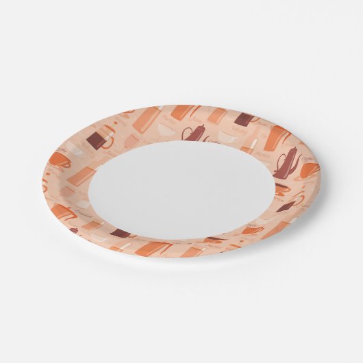 飲み物と文字 ペーパープレート (アングル)