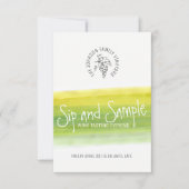 飲み物と試飲招待状 招待状 (正面)