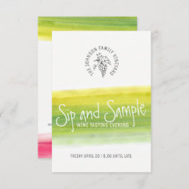 飲み物と試飲招待状 招待状