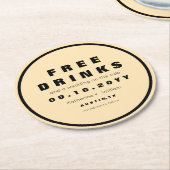 飲み物のおもしろいな保存を日付解放して下さい ラウンドペーパーコースター (アングル)