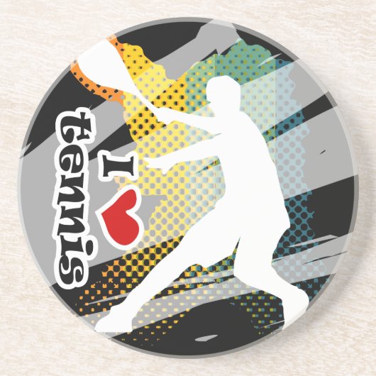 飲み物のためのクールなテニスのコースター コースター (正面)