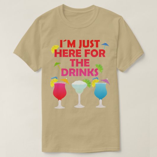 飲み物のアルコールパーティープレゼント Tシャツ (デザイン正面)