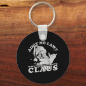 飲み物のクリスマスサンタは法律ではない キーホルダー (正面)