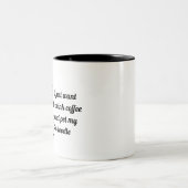 飲み物のコーヒーは及び私の落書きをかわいがります ツートーンマグカップ (中央)