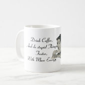 飲み物のコーヒーは愚かな事-コーヒー・マグ--をし、 コーヒーマグカップ (正面左)