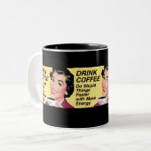 飲み物のコーヒー ツートーンマグカップ (正面左)