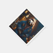 飲み物のジャケットのナマケモノ スタンダードカクテルナプキン (角)