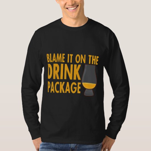 飲み物のパッケージのせいにする Tシャツ (正面)