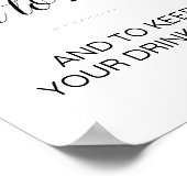 飲み物のホルダーの看板を持って持つ ポスター (角)