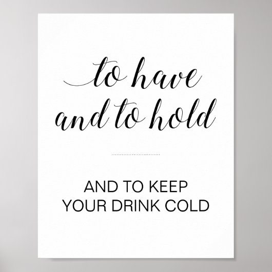 飲み物のホルダーの看板を持って持つ ポスター (正面)