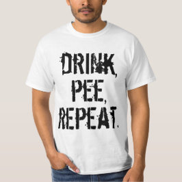 飲み物の小便の繰り返し Tシャツ