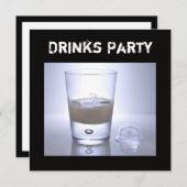 飲み物の招待状 招待状 (正面/裏面)