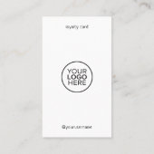 飲み物の無料の白黒を受けミニマルモダンる ロイヤリティカード (裏面)