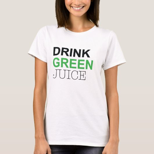 飲み物の緑ジュース Tシャツ (正面)