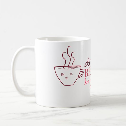 飲み物の茶、読書の本は、幸せなマグです コーヒーマグカップ (左)