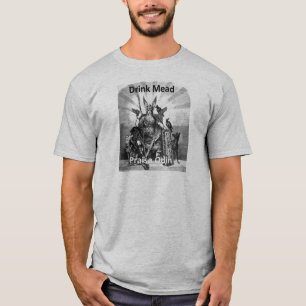 飲み物の蜂蜜酒-賞賛Odin Tシャツ
