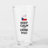 飲み物のPivo穏やかなおよびチェコビール保って下さい タンブラーグラス (正面)
