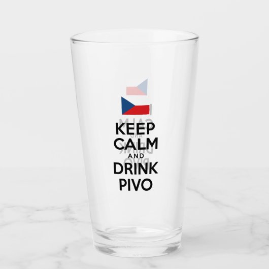 飲み物のPivo穏やかなおよびチェコビール保って下さい タンブラーグラス (正面)