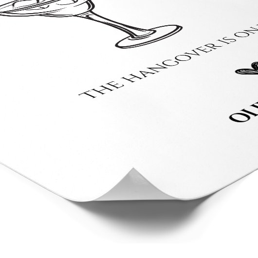 飲み物は我々のバーの結婚台本の看板に載っている ポスター (角)