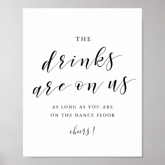 飲み物は我々の開いた結婚バーの看板にある ポスター (正面)