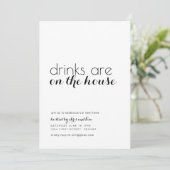 飲み物は無料!新築祝いパーティーのご招待 招待状 (スタンド正面)