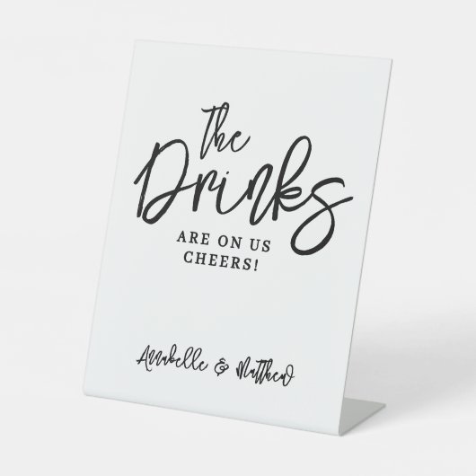 飲み物は私たちに任せて！飲み放題ですよ 台座サイン (正面)