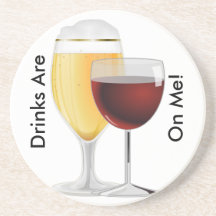 飲み物は私のコースターに載っている