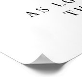 飲み物は私達のオープンバーのサイン結婚にある ポスター (角)