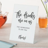 飲み物は米国のおもしろいバー 台座サイン (インサイチュ)