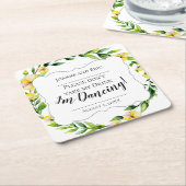 飲み物は飲まないでくれ、私は踊りコースターカスタム スクエアペーパーコースター (アングル)