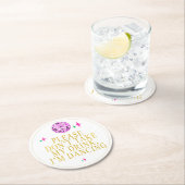 飲み物は飲まないで下さいIm踊りディスコパーティー ラウンドペーパーコースター (インサイチュ)