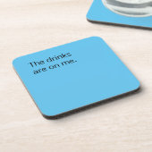 飲み物は飲み物だおもしろい。 コースター (左側)