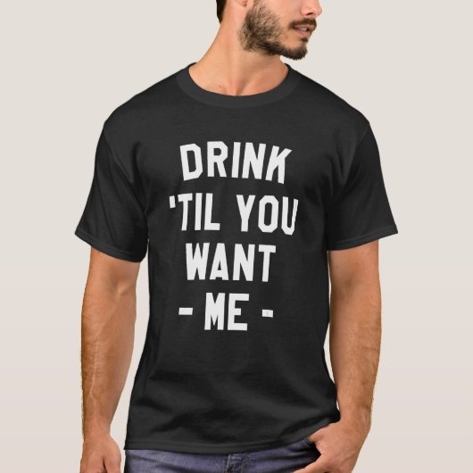 飲み物まで飲むビール飲み酒サルカ Tシャツ (正面)