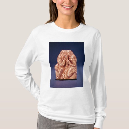 飲み物を共有する2つScythiansを描写するプラク Tシャツ (正面)