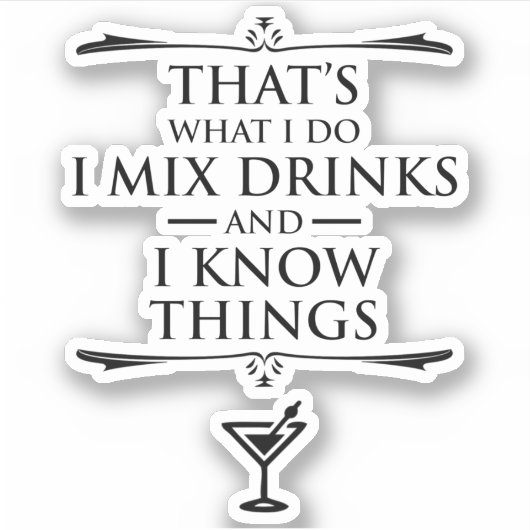 飲み物を混ぜて知っているのはそういうもんだ シール (正面)