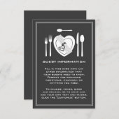 飲み物を食べて下さい及び結婚したな結婚式のゲスト情報カードがあって下さい エンクロージャーカード (正面/裏面)