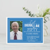 飲み物を食べて下さい及び50または年齢の誕生会の招待があって下さい 招待状 (スタンド正面)