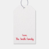 飲み物を食べるメリーパーソナライズドパーティー&ギフトタグ ギフトタグ (裏面)