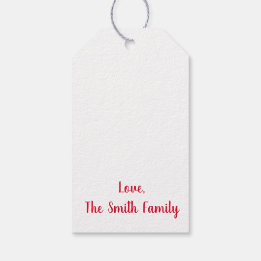 飲み物を食べるメリーパーソナライズドパーティー&ギフトタグ ギフトタグ (裏面)