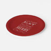 飲み物を食べ、メリーな休日のパーティがあって下さい ペーパープレート (アングル)