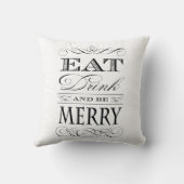 飲み物を食べ、メリークリスマスの応援があって下さい クッション (裏面)