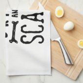 飲み物を食べ、恐いハロウィンがあって下さい キッチンタオル (四つ折り)