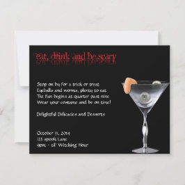 飲み物を食べ、恐いハローウィンパーティの招待状があって下さい 招待状