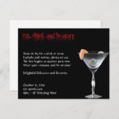 飲み物を食べ、恐いハローウィンパーティの招待状があって下さい 招待状 (正面/裏面)