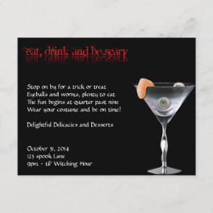 飲み物を食べ、恐いハローウィンパーティの招待状があって下さい 招待状